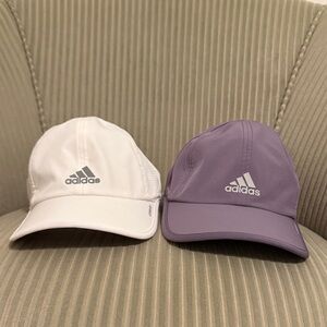 adidas White and Lavender Performance Baseball Caps - 2 Pack